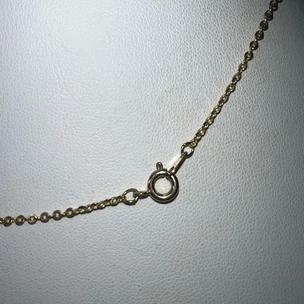 Gold Tone Faux Pearl Choker Necklace